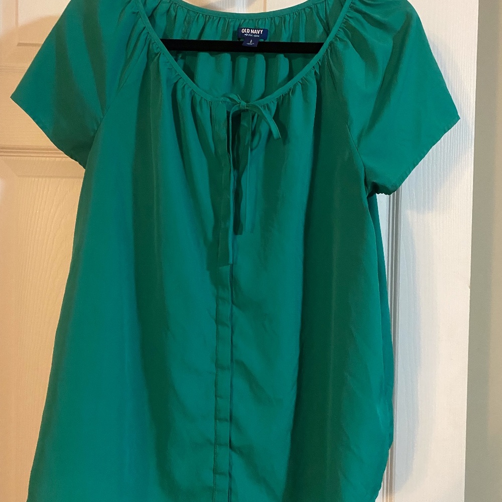 Old Navy Green Blouse with Buttons